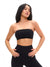 Seamless Ribbed Bandeau - Black Image 4