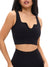 Ribbed Seamless Crop - Black Image 0