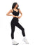 Ribbed Seamless Crop - Black Image 1