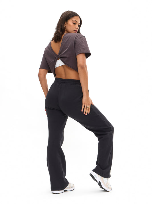 Slouchy Twist Crop - Espresso