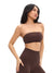 Seamless Ribbed Bandeau - Coffee Image 4