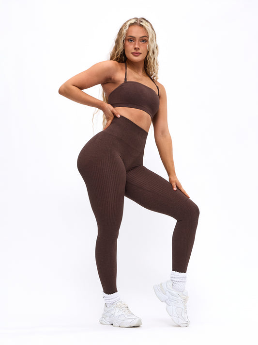 Waterfall Seamless Legging - Coffee