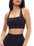 Dream Heather Square Neck Sports Bra - Onyx Black Heather Image 0