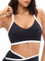 Dream Heather Contrast Sports Bra - Onyx Black and White Image 2