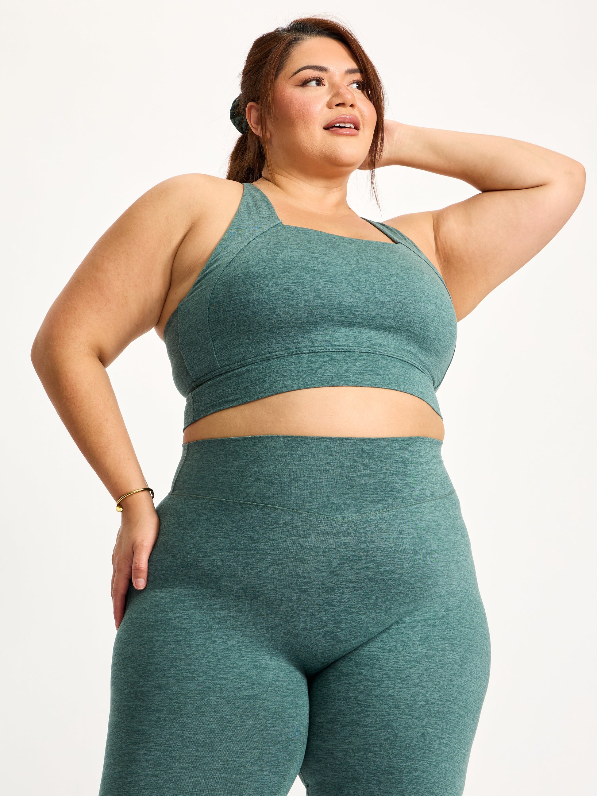 Dream Heather Square Neck Sports Bra - Heiress Ivy