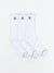 3 Pack Full Crew Socks - White Image 4