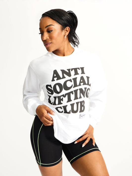 Social Long Sleeve Tee - White
