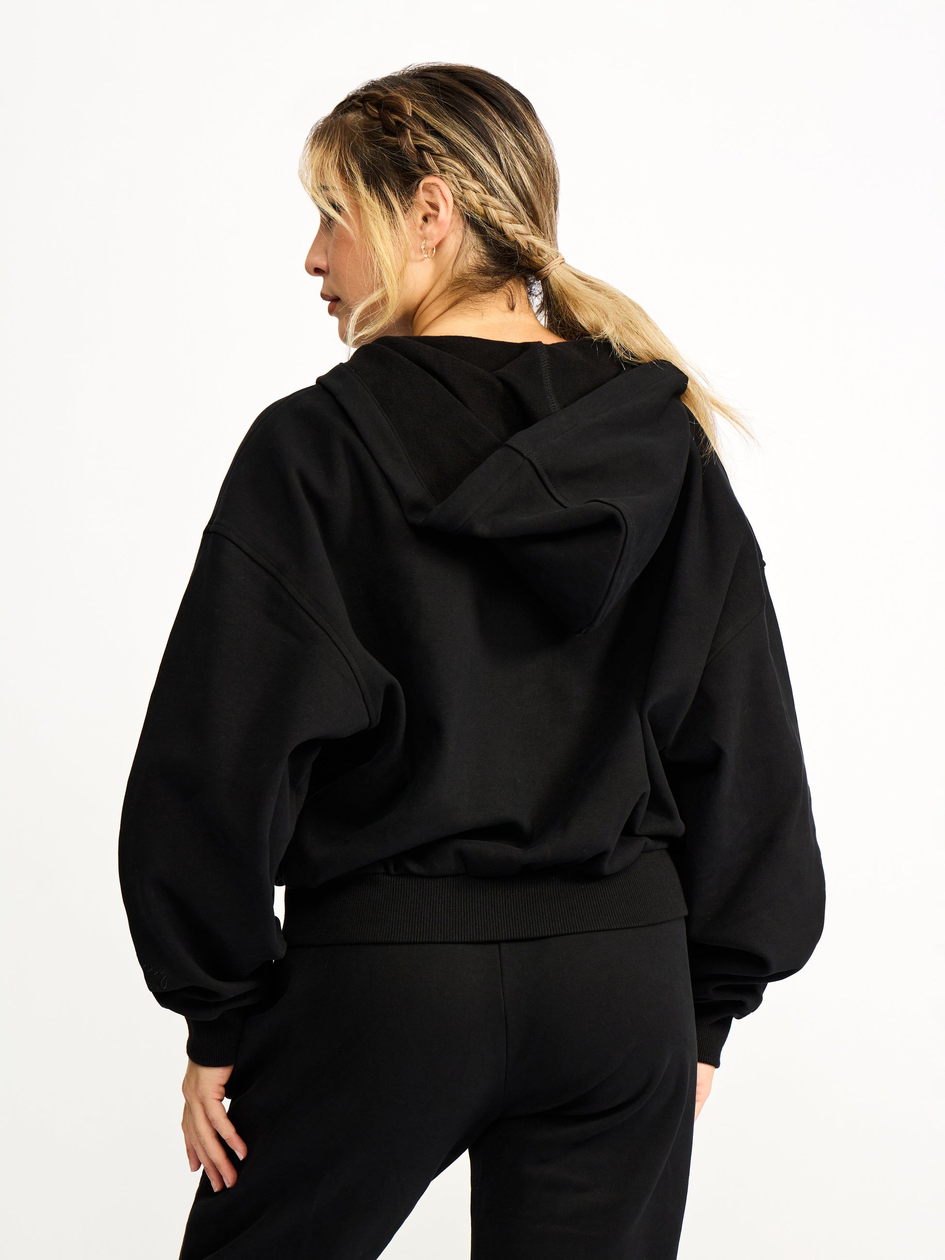 Full Zip Cloud Hoodie - Onyx Black