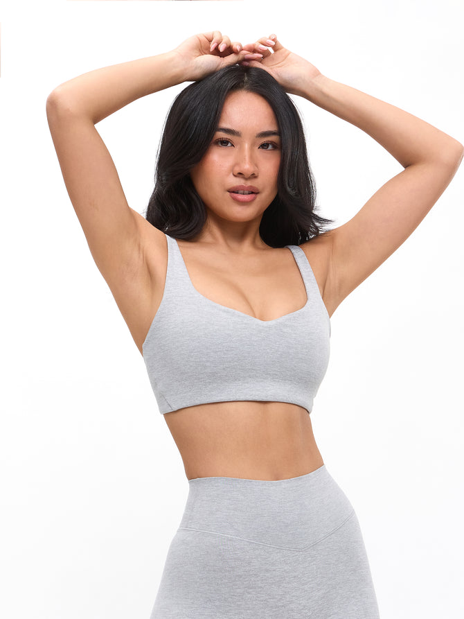 Dream Heathered Sports Bra - Heather Grey Image 3