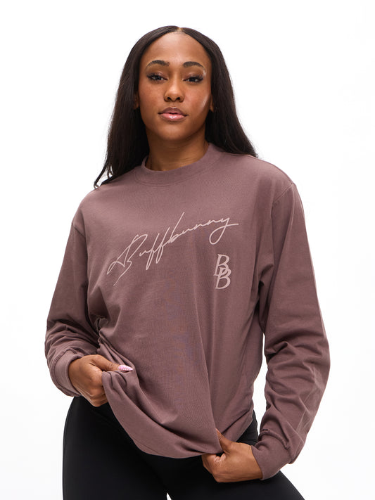 BB Long Sleeve Tee - Mocha Berry