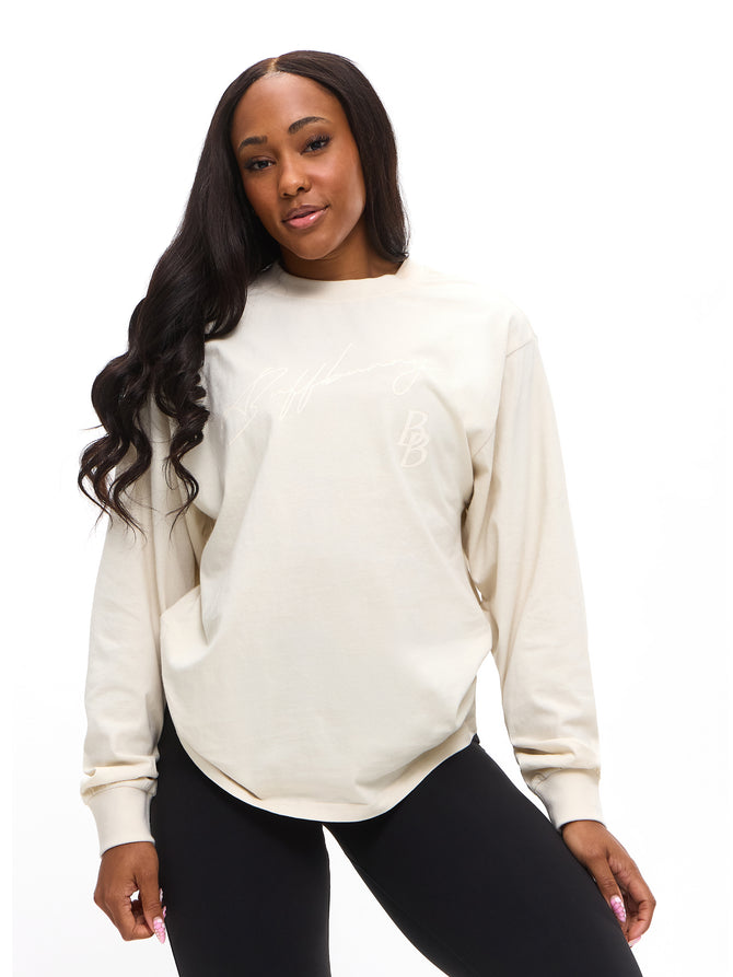 BB Long Sleeve Tee - Bone Image 1