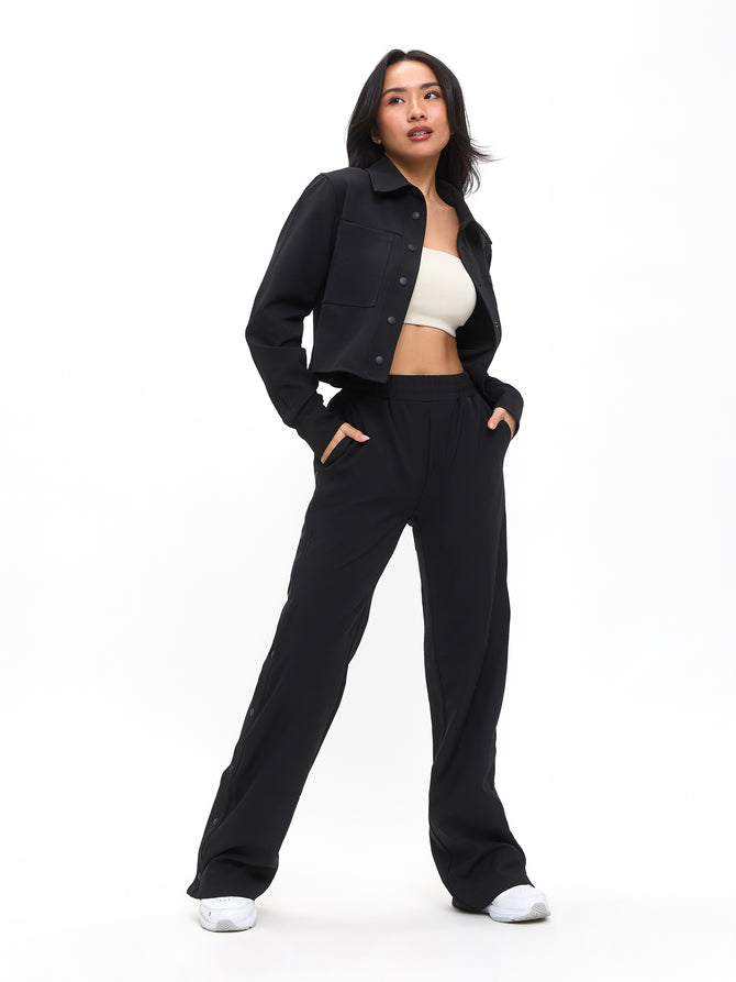 Snap Crop Jacket - Onyx Black Image 5