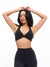 Poshknit Twist Halter Sports Bra - Onyx Black Image 0