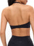 Poshknit Twist Halter Sports Bra - Onyx Black Image 1