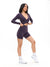 Poshknit Wrap Bodysuit - Purple Shadow Image 1