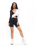 Poshknit Wrap Bodysuit - Black / White Image 2