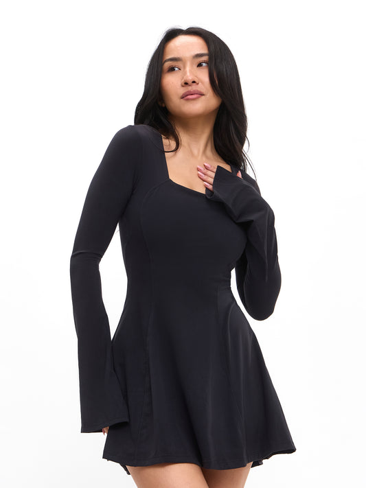 Poshknit Hourglass Dress - Onyx Black