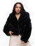 Cruellafree Faux Fur Coat - Black Image 0