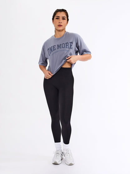 One More Crop Tee - Sterling