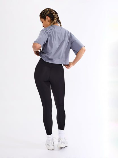 One More Crop Tee - Sterling