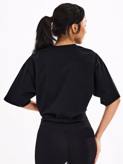 One More Crop Tee - Black