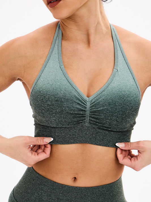 Halter Seamless Sports Bra - Garden Ombre