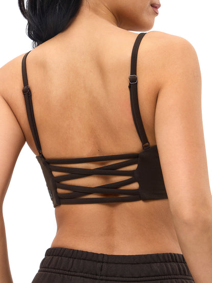 Ivy Wrap Sports Bra - Cold Brew