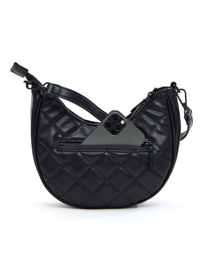 Quilted Crossbody Purse - Onyx Black Image 5