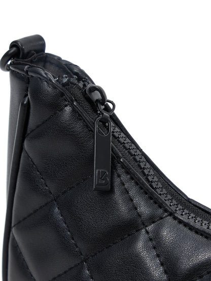 Quilted Crossbody Purse - Onyx Black