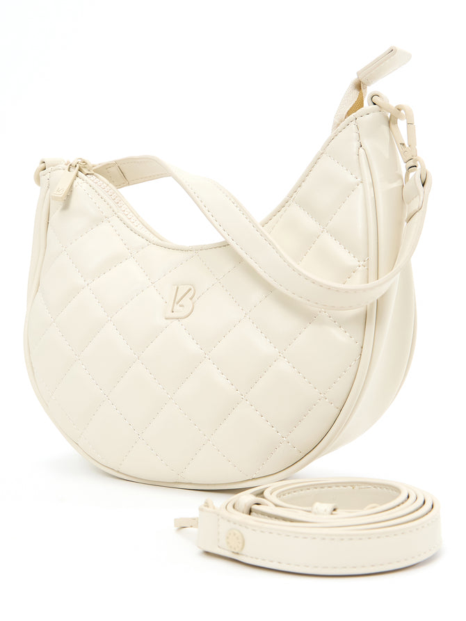 Quilted Crossbody Purse - Bone Image 3