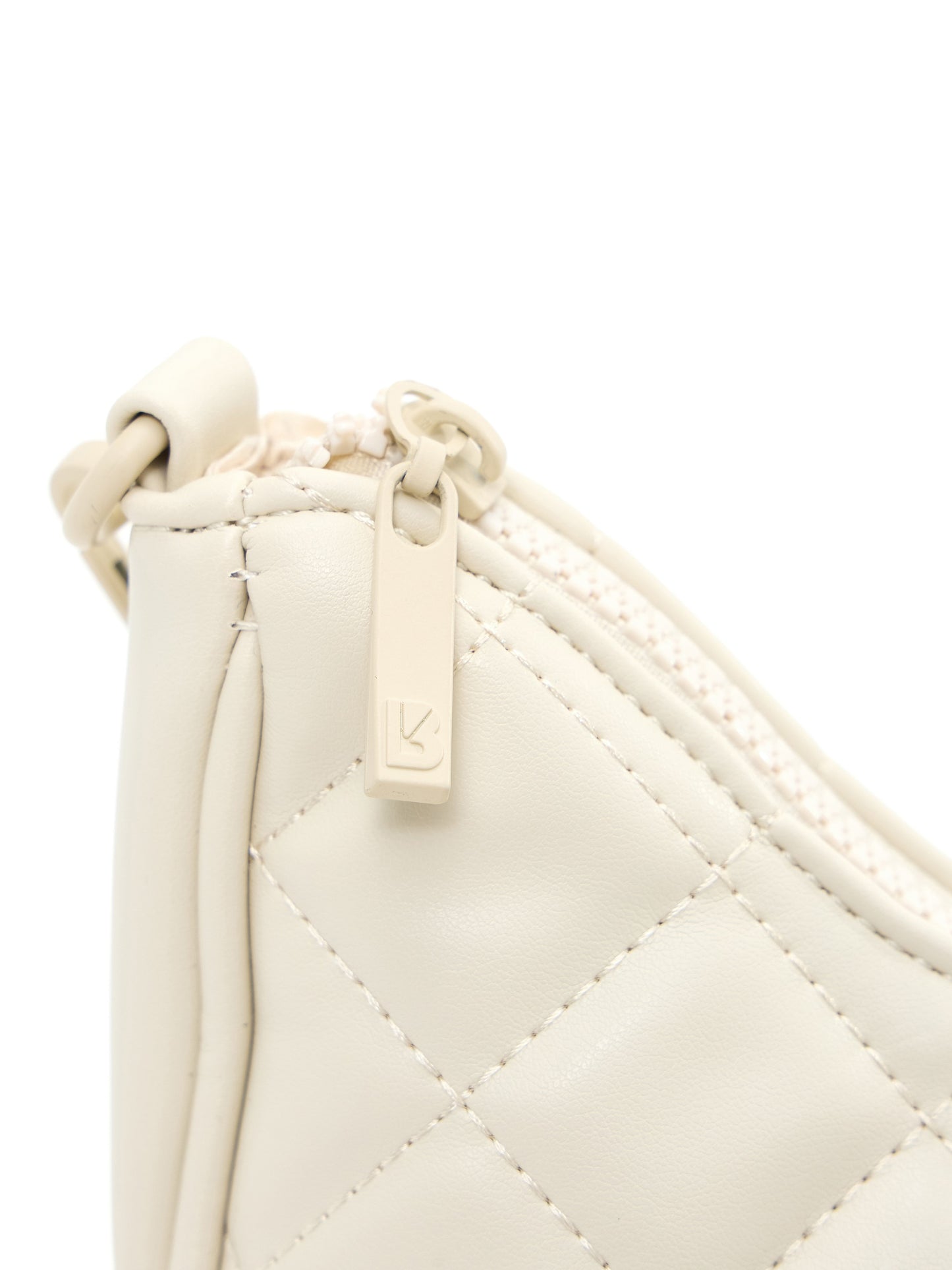 Quilted Crossbody Purse - Bone