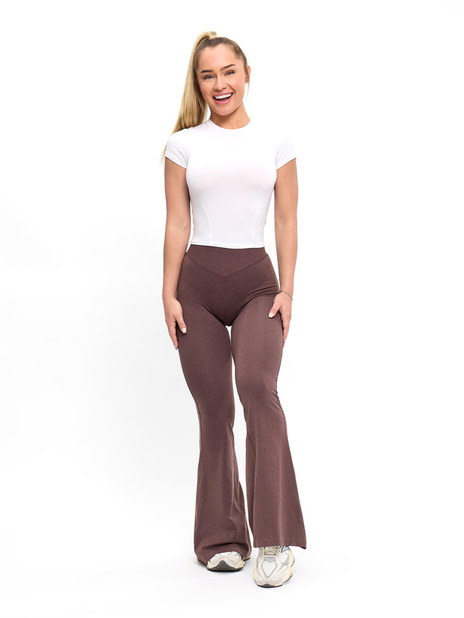 Seamless Flare Legging - Mocha Berry Image 3