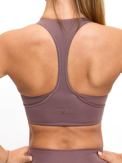 Collagen Sports Bra - Mocha Berry