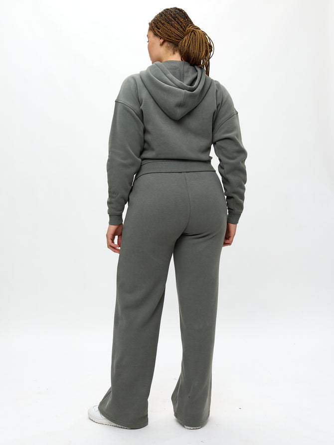 Plush Fleece Straight Leg Sweat Pant - Frosted Sage Image 2