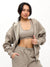 Plush Fleece Zip Hoodie - Neutral Image 0