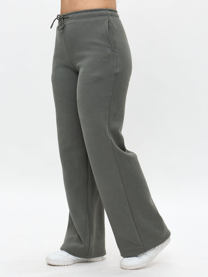 Plush Fleece Straight Leg Sweat Pant - Frosted Sage Image 4