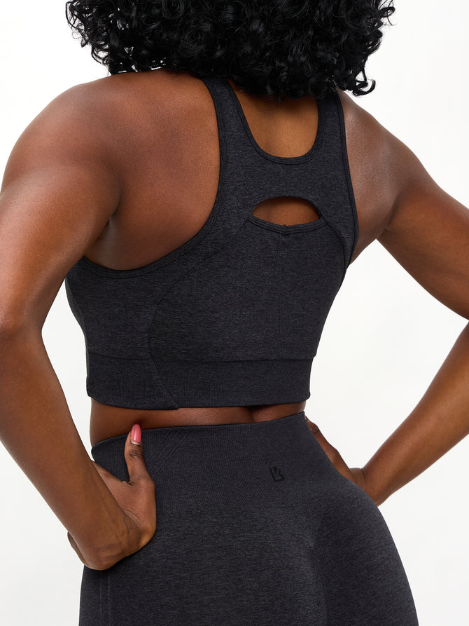 Form Reversible Seamless Sports Bra - Charcoal Image 2