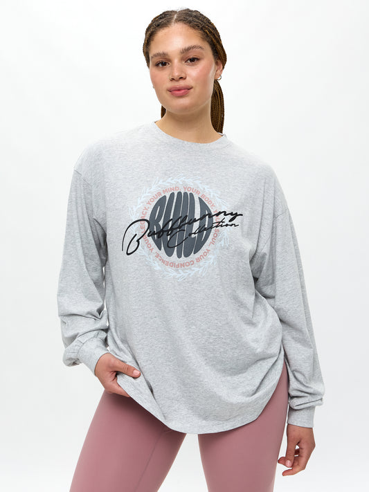 Build Long Sleeve Tee - Heather Grey