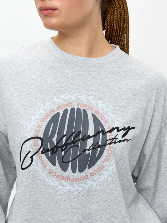 Build Long Sleeve Tee - Heather Grey