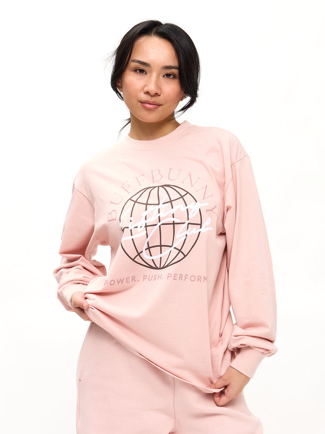 Lifting Club Long Sleeve Tee - Strawberry Milk Image 0