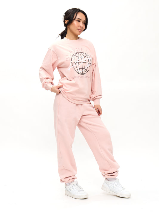 Lifting Club Long Sleeve Tee - Strawberry Milk