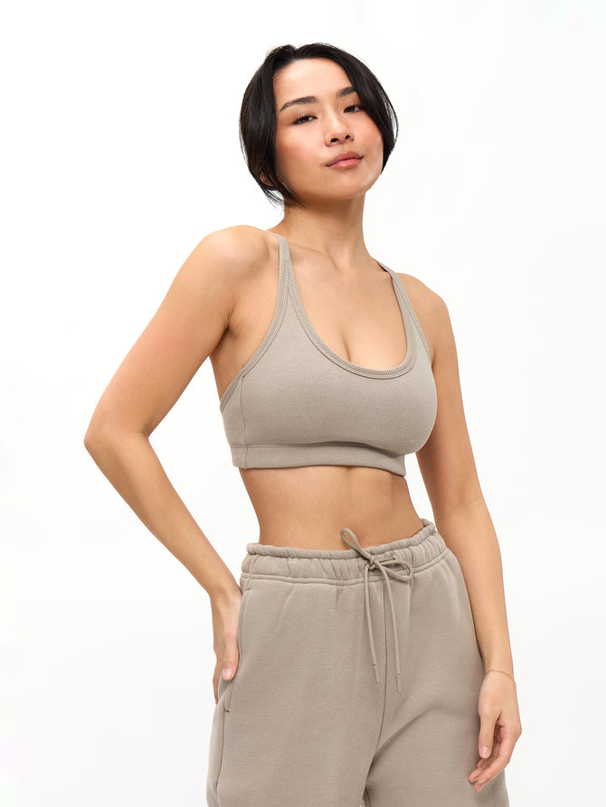 Plush Fleece Bralette - Neutral Image 3