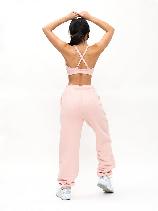 Plush Fleece Jogger - Strawberry Milk Image 6