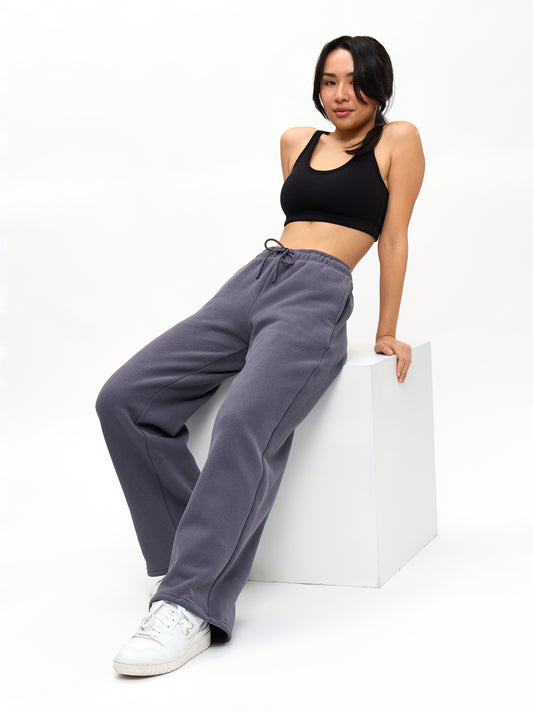 Plush Fleece Straight Leg Sweat Pant - Blue Steel