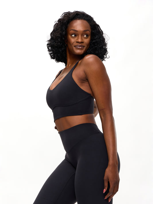 Poshknit Sports Bra - Onyx Black