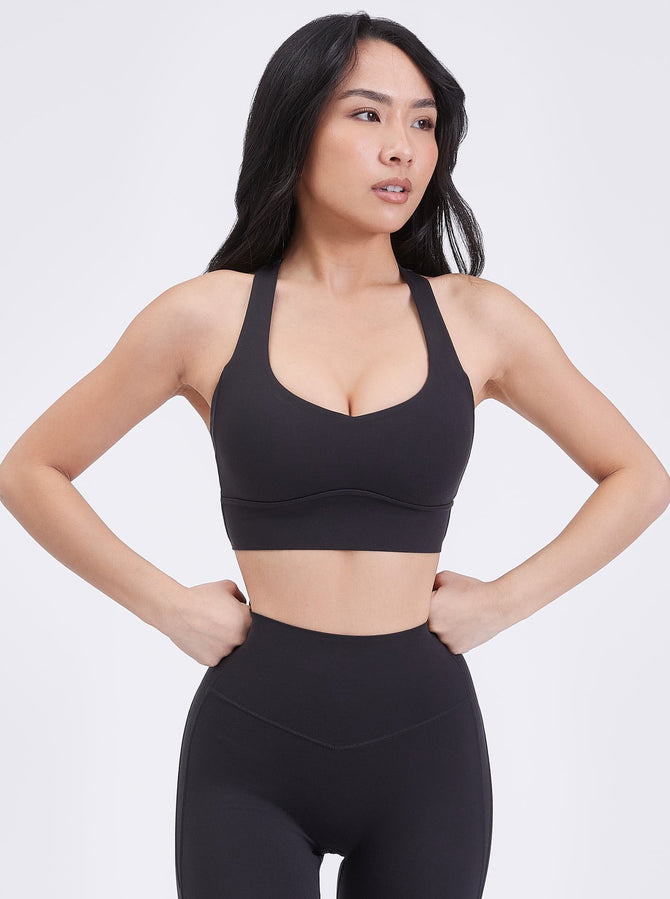 Collagen Sports Bra - Onyx Black Image 1