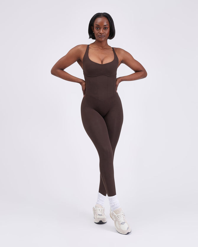 Corset Bodysuit - Cold Brew Image 3