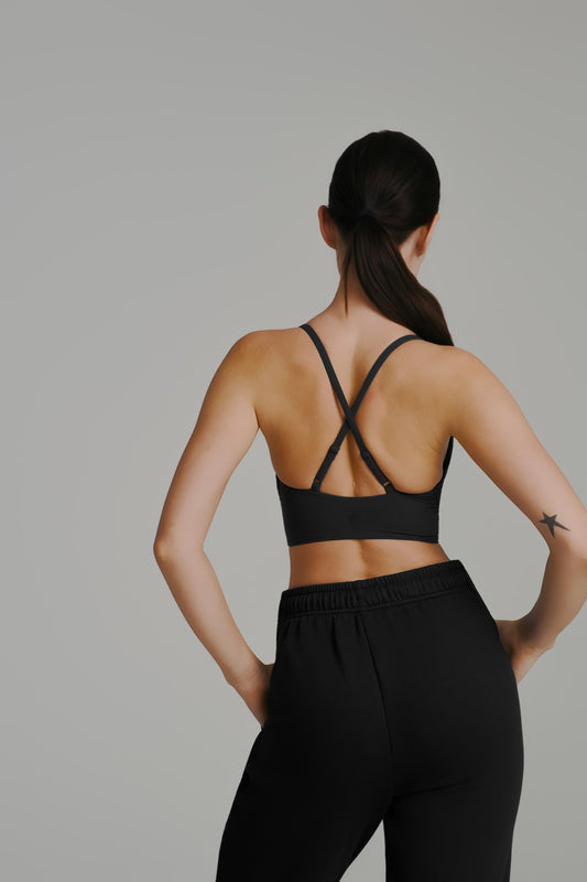 Poshknit Sports Bra - Onyx Black