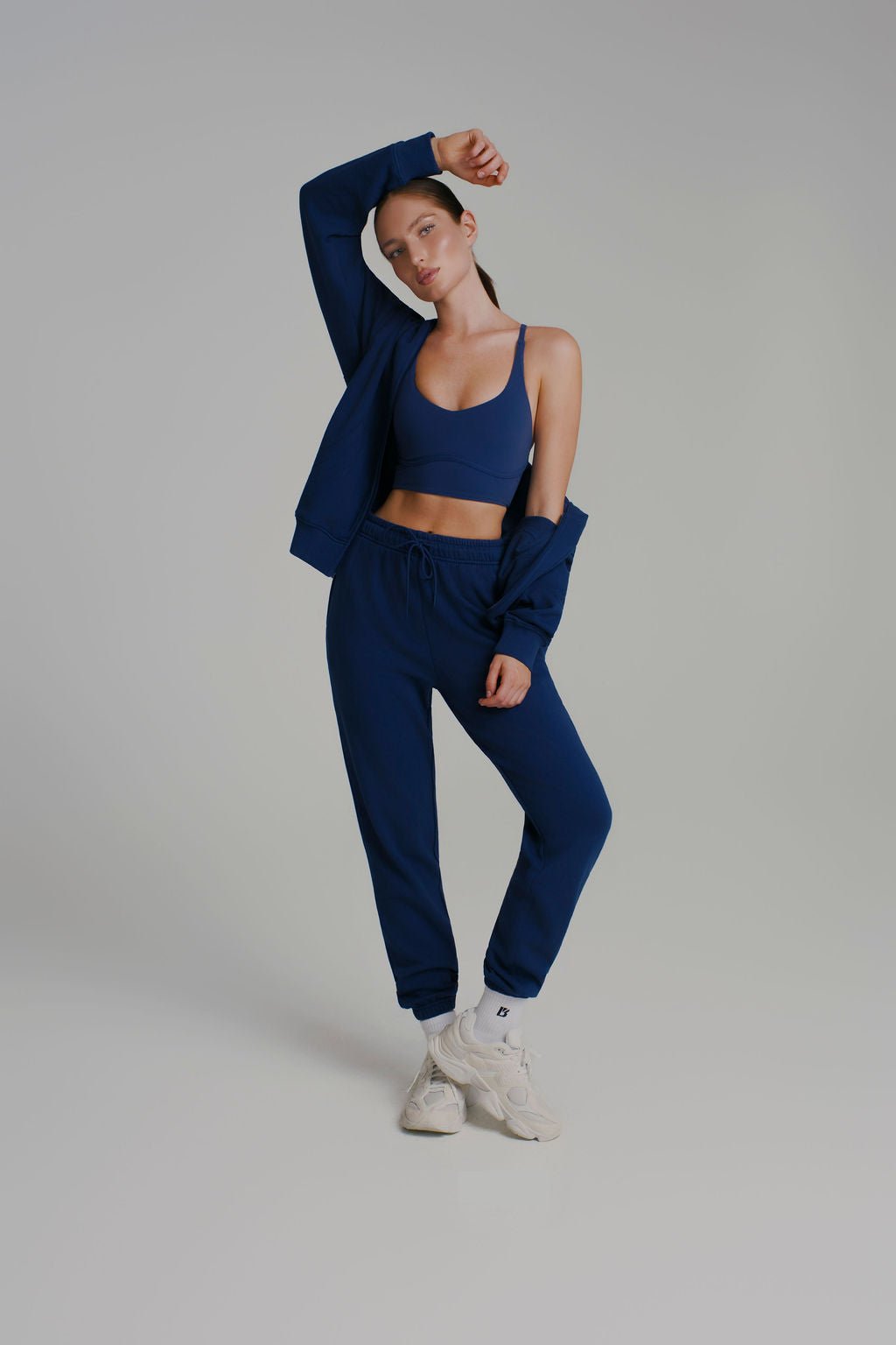 Threads Zip Hoodie - Baked Blue
