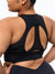 Airbrush Impact Sports Bra - Onyx Black Image 1